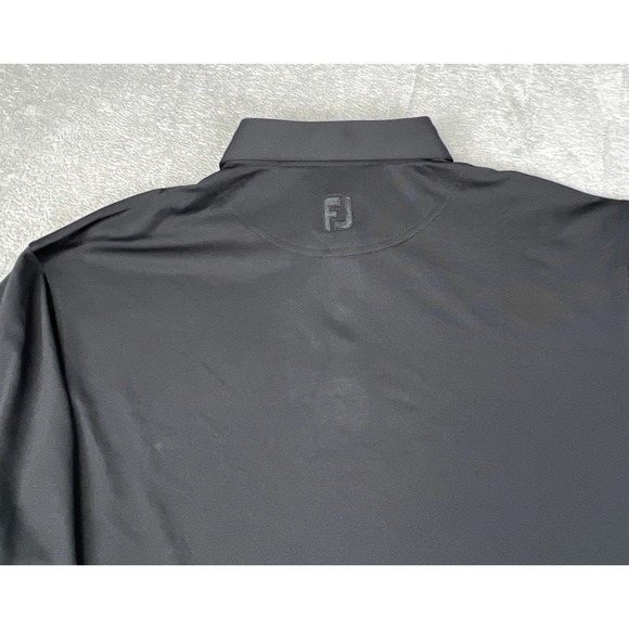 Footjoy Golf Polo‎ Shirt Mens Size XL Black Short Sleeves Performance Rugby - Picture 8 of 11